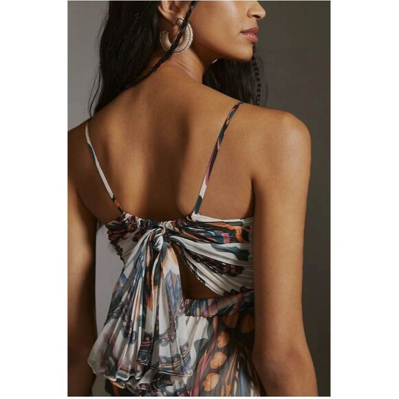 Anthropologie Ranna Gill Pleated Halter Jumpsuit Size L - Picture 3 of 7